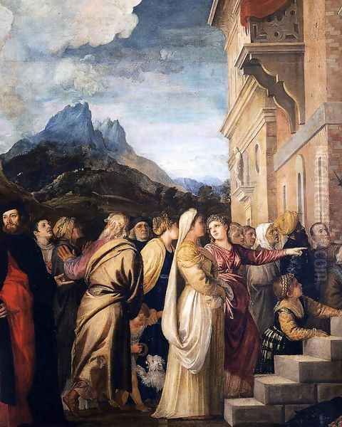 Presentation of the Virgin at the Temple (detail 2) Oil Painting by Tiziano Vecellio (Titian)