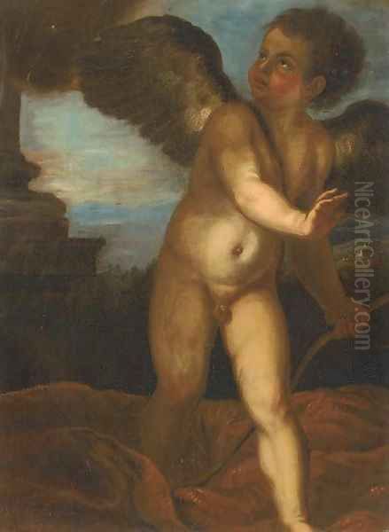 Cupid Oil Painting by Tiziano Vecellio (Titian)