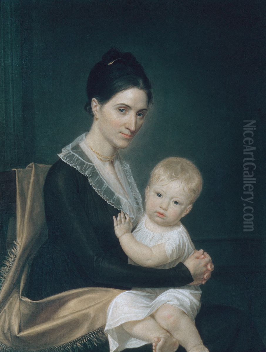 Mrs. Marinus Willett and Her Son Marinus, Jr. Oil Painting by John Vanderlyn