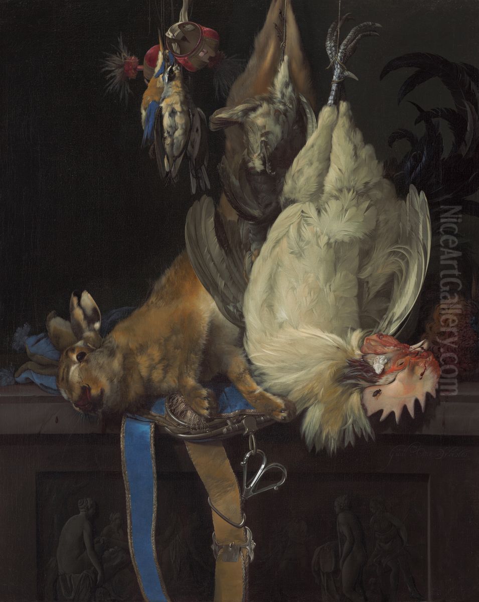 Still Life With Dead Game Oil Painting by Willem Van Aelst