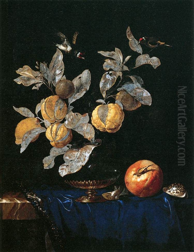 Still-Life with Fruit Oil Painting by Willem Van Aelst