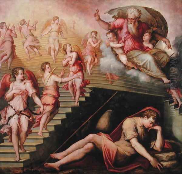 Jacob's Dream, 1558 Oil Painting by Giorgio Vasari