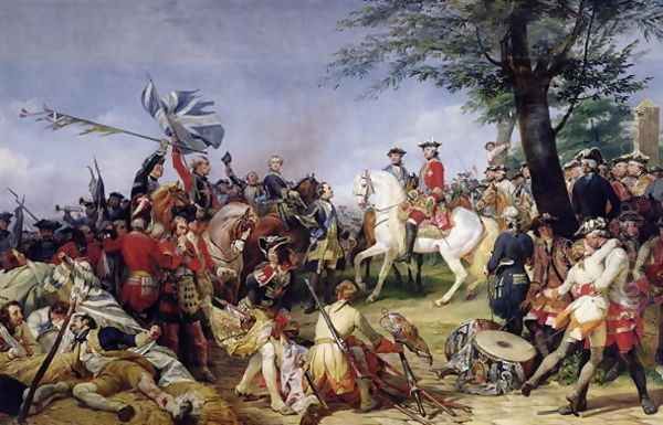 The Battle of Fontenoy, 11th May 1745, 1828 Oil Painting by Horace Vernet
