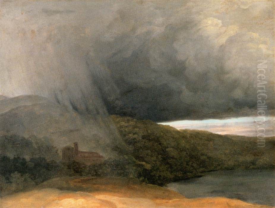 Storm by a Lake Oil Painting by Pierre-Henri de Valenciennes