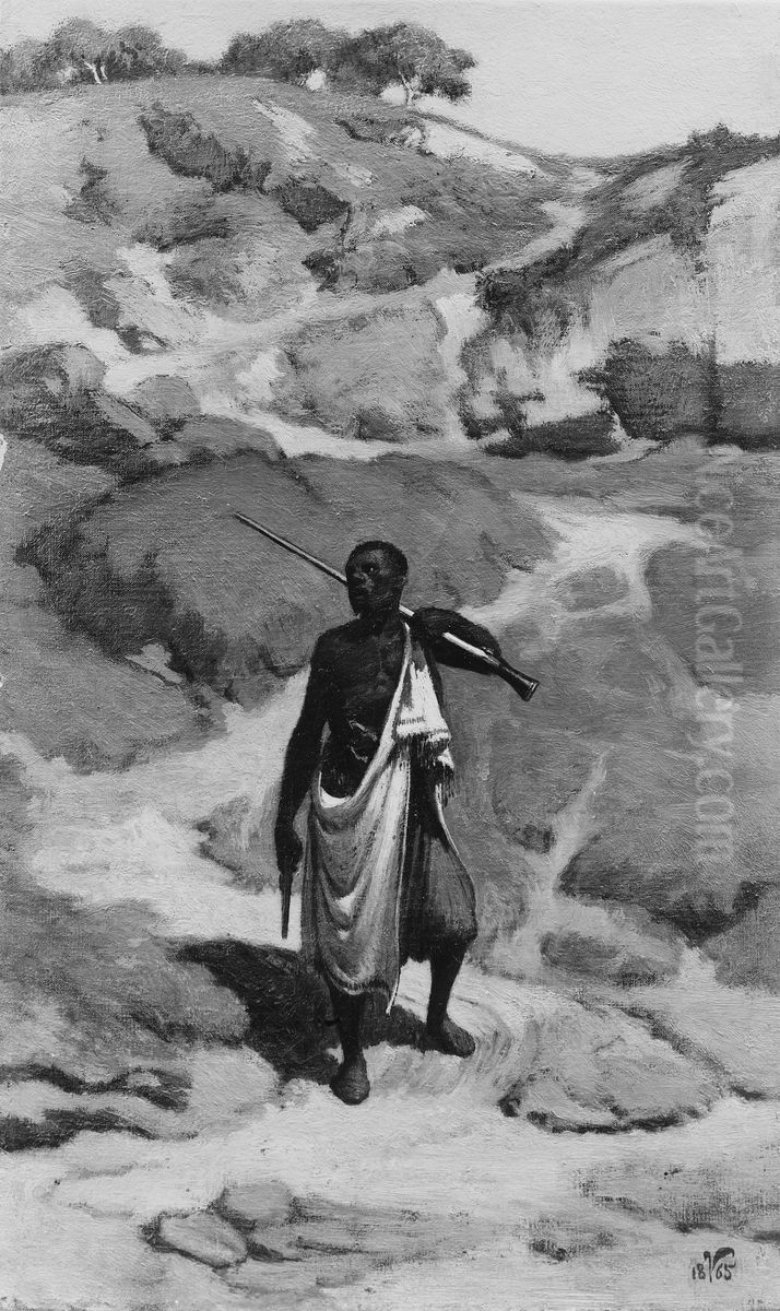 The African Sentinel Oil Painting by Elihu Vedder