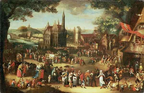 Kermesse at Avdenarde Oil Painting by David Vinckboons I