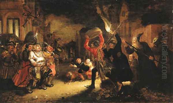 The Battle between Carnival and Lent Oil Painting by David Vinckboons I