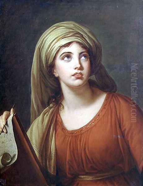 Portrait of Emma Hart c.1765-1815 later Lady Hamilton, as a Sibyl, c.1792 Oil Painting by Elisabeth Vigee-Lebrun