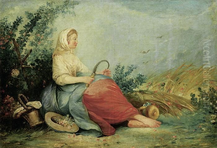 Allegorie Des Sommers Und Allegorie Des Fruhlings Oil Painting by Jean Benard