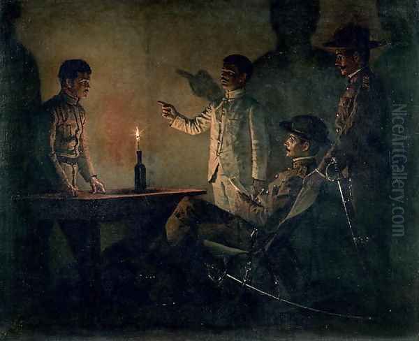 Interrogation of a deserter Oil Painting by Vasili Vasilyevich Vereshchagin