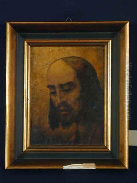 Christuskopf Oil Painting by Robert Buchtger