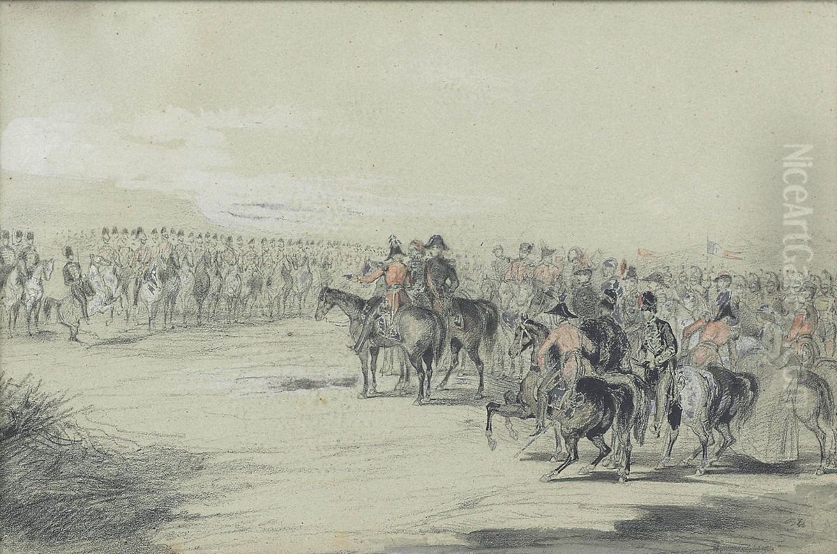 French And British Generals Oil Painting by George Bryant Campion