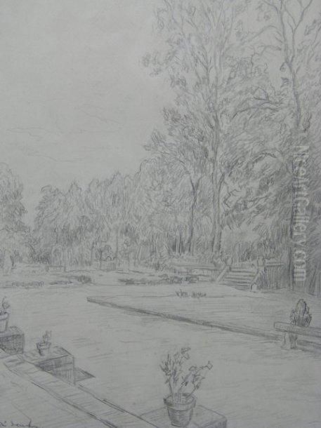 Le Jardin Oil Painting by Andre Dauchez