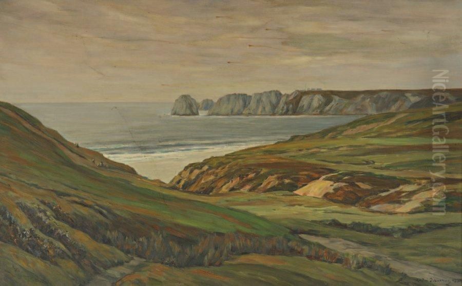 Paysage En Bord De Mer Oil Painting by Andre Dauchez