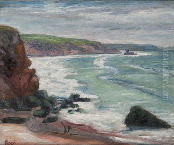 Marine, Le Pouldu Oil Painting by Jean Misceslas Peske