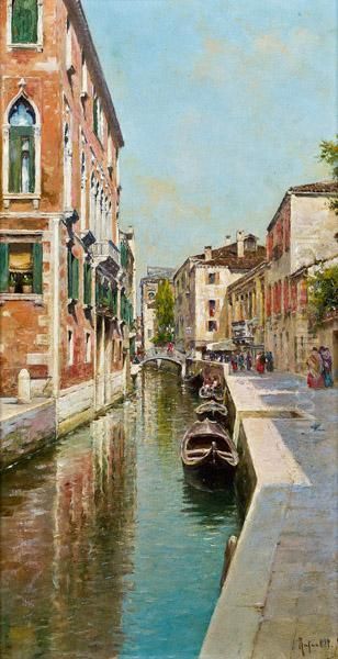 Venezianischer Kanal Oil Painting by Rafael Senet y Perez
