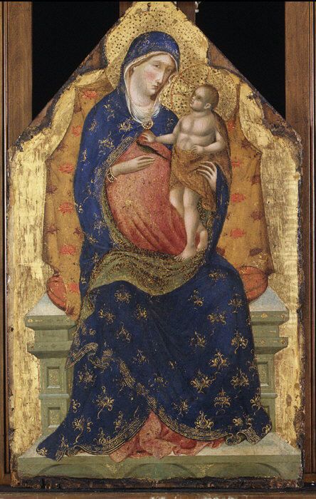 Madonna and Child Enthroned Oil Painting by Paolo Veneziano