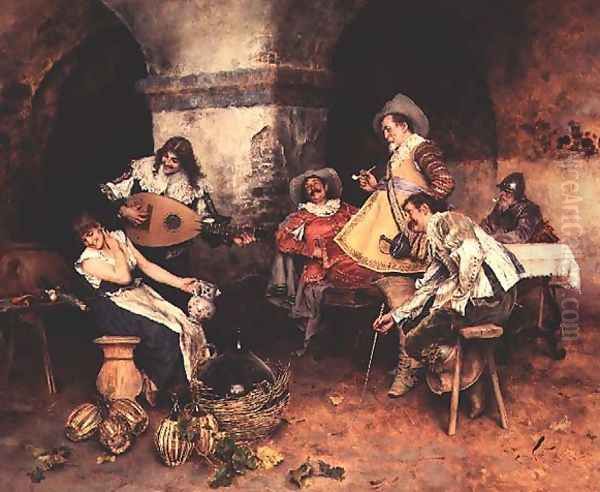 The Serenade Oil Painting by Francesco Vinea