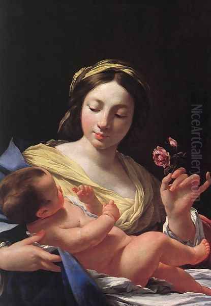 Virgin and Child Oil Painting by Simon Vouet