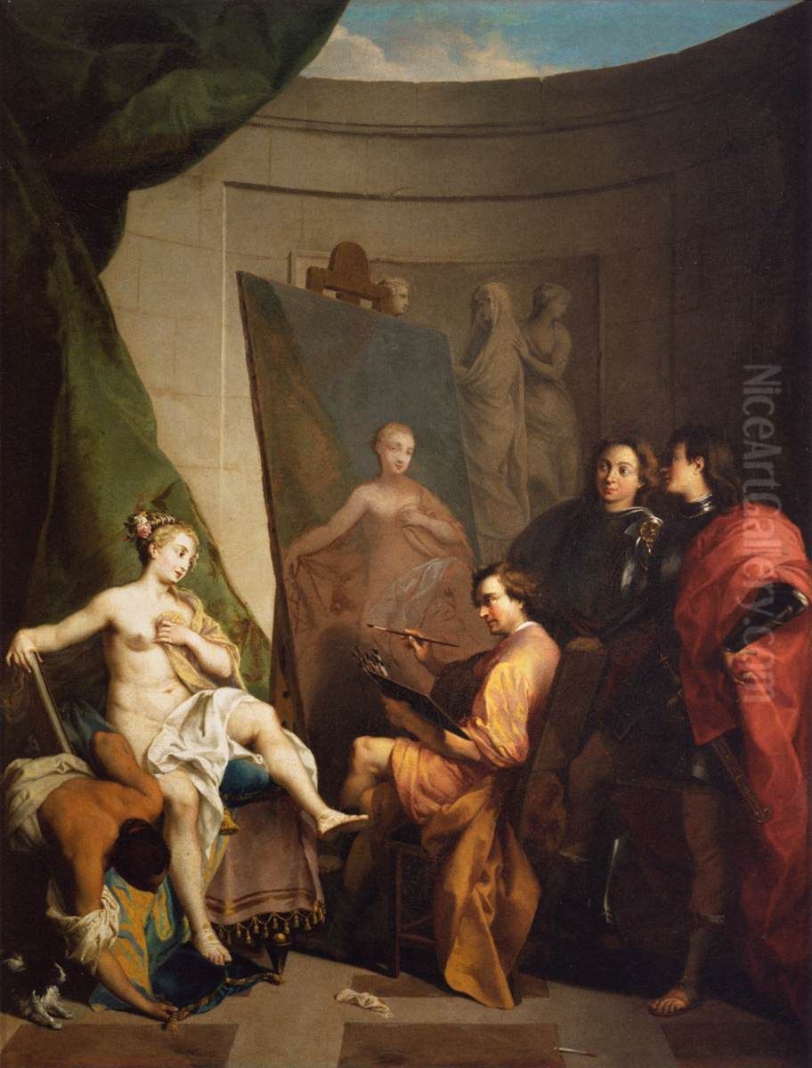 Apelles Painting Campaspe Oil Painting by Nicolas Vleughels