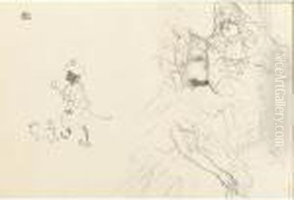 Couverture Pour 'l'exemple De 
Ninon De Lenclos Amoureuse' (d. 230; A 273; W. 288; Adr. 298) Oil Painting by Henri De Toulouse-Lautrec