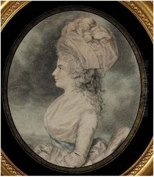 A Collection Of Six Portraits 
Including A Portrait Of Miss Harriet Serocold Of Cherry Minton; Portrait
 Of The Duchess Of Devonshire; Portrait Of Mrs Hardinge; Portrait Of Mrs
 Siddons; Portrait Of Mrs Mills; Portrait Of Miss Abbott Oil Painting by John Downman