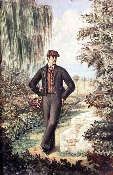 Portrait of the Poet Mariano de Pico I Valls Oil Painting by Mosen Jacinto Verdaguer