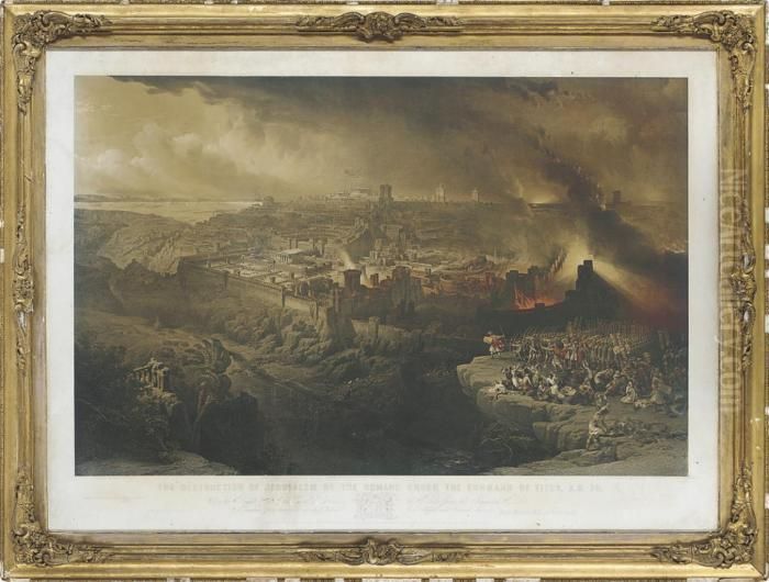 The Destruction Of Jerusalem Oil Painting by Louis Haghe