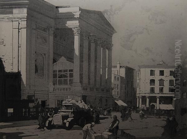 Covent Garden Opera House Oil Painting by William Lee Hankey