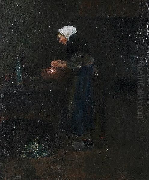 The Daily Task Oil Painting by Dudley Hardy