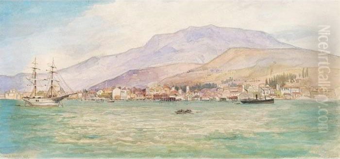 Smyrna From The Sea Oil Painting by Henry Andrew Harper