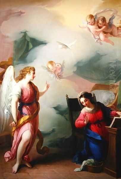 The Annunciation Oil Painting by Domingo Antonio de Velasco