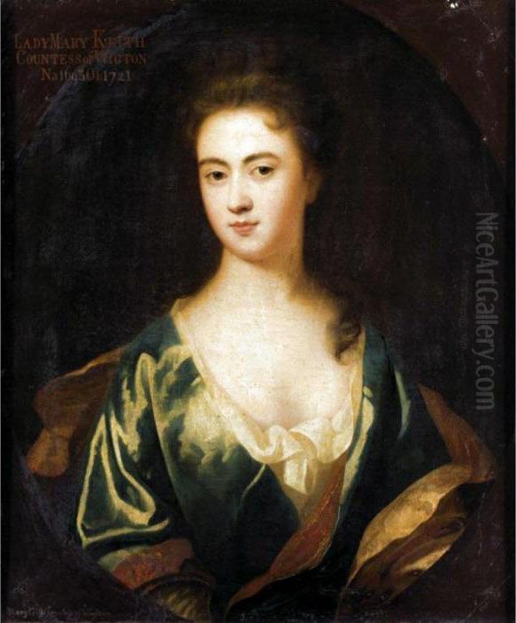 Portrait Of Lady Mary Keith, 
Countess Of Wigton (1695-1721), 2 Nd Wife Of John Fleming, 6 Th Earl Of 
Wigton Oil Painting by Sir Godfrey Kneller