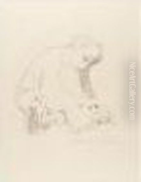 Junge Mutter Mit Saugling (klipstein 220 A) Oil Painting by Kathe Kollwitz