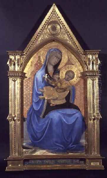 Virgin and Child, c.1400 Oil Painting by Andrea Vanni