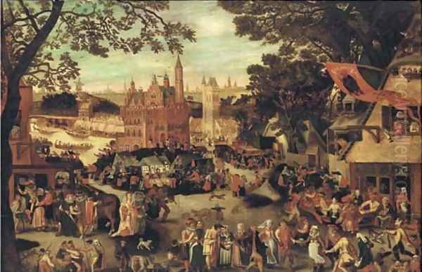 The fair at Audenaerde or the kermesse of Saint George Oil Painting by David Vinckboons I