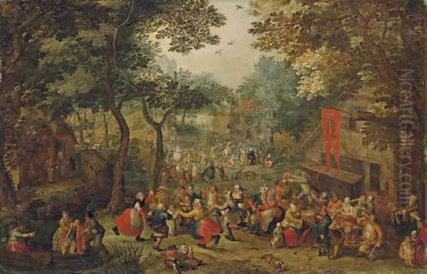 A village kermesse on St. George's Day Oil Painting by David Vinckboons I