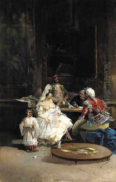 The Baptism Oil Painting by Eugenio Lucas Velazquez