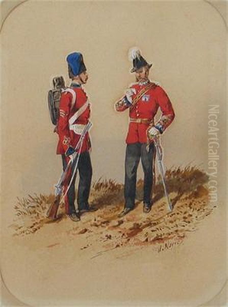 An Officer With A Messanger Oil Painting by Orlando Norie