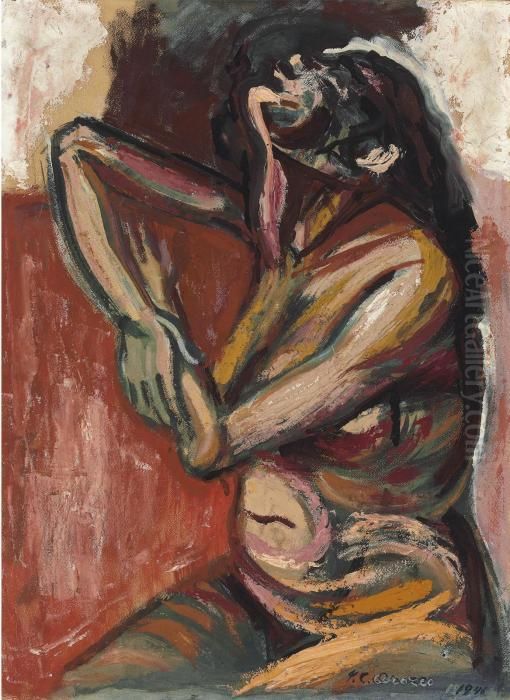 Desnudo Oil Painting by Jose Clemente Orozco