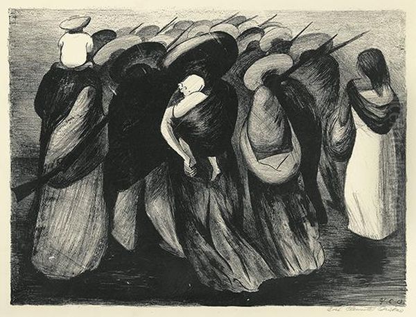 Rear Guard. Oil Painting by Jose Clemente Orozco