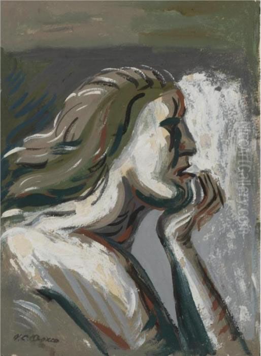 Retrato De Mujer Oil Painting by Jose Clemente Orozco