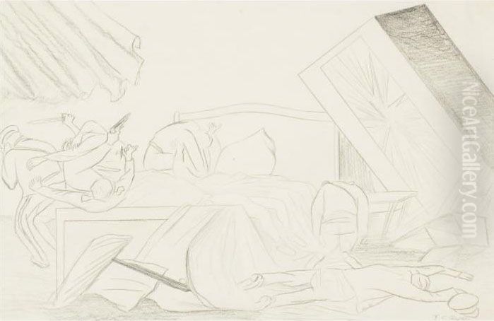 La Recamara Oil Painting by Jose Clemente Orozco