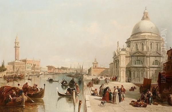 The Entrance To The Grand Canal From The
 Piazzetta, Venice Oil Painting by Edward Pritchett