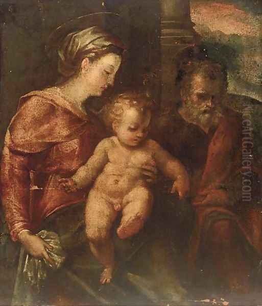 The Holy family Oil Painting by Paolo Veronese (Caliari)