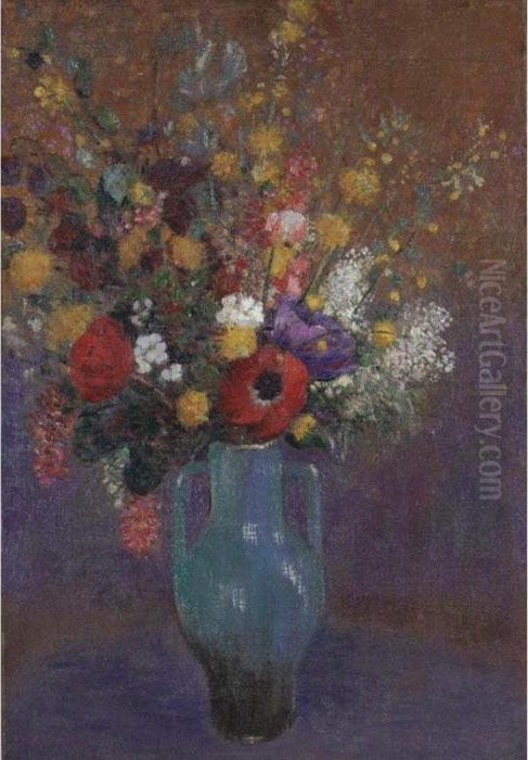 Bouquet De Fleurs Des Champs Oil Painting by Odilon Redon