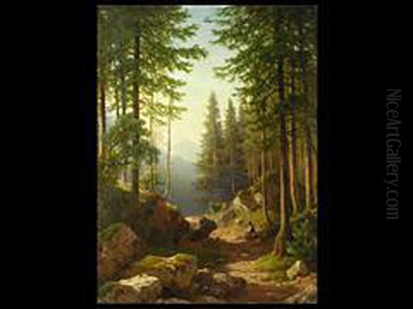 Waldlandschaft Oil Painting by Ivan Shishkin
