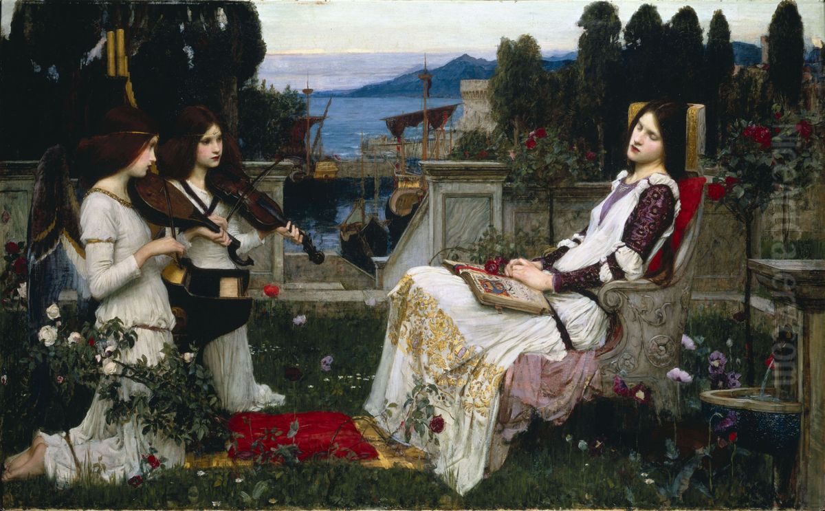 Saint Cecilia Oil Painting by John William Waterhouse