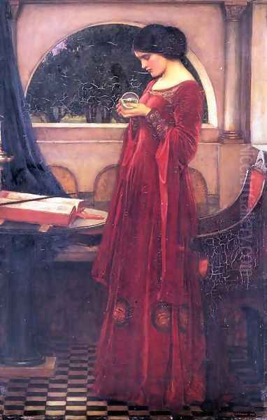 Crystal Ball Oil Painting by John William Waterhouse