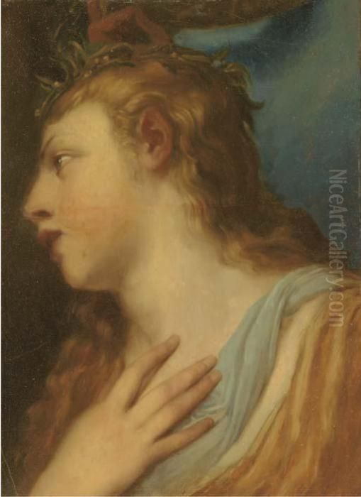 Clio, Muse Of History Oil Painting by Sir Anthony Van Dyck